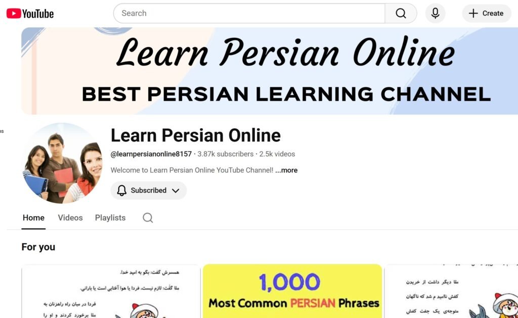 اینفلوئنسر ایرانی برای یادگیری فارسی